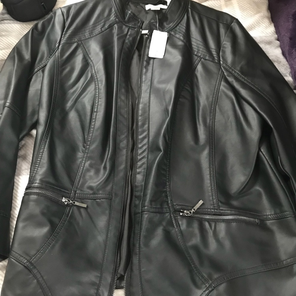 Christopher and banks leather jacket